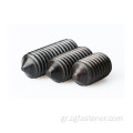 Ανοξείδωτο χάλυβα DIN913 DIN914 DIN915 DIN916 HEX SOCKET HEAD GRUB STREC SET με σημείο κώνου